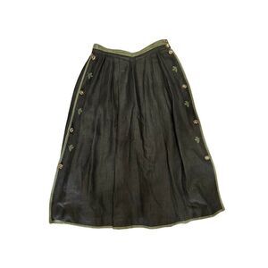 LODENFREY VINTAGE LINEN BLACK SKIRT SIZE Small